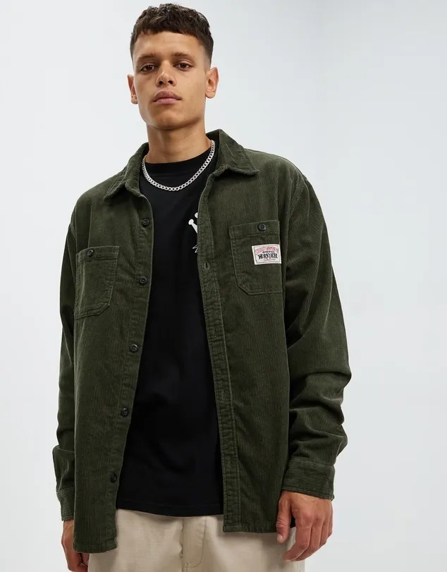 STUSSY  |Corduroy Street Style Long Sleeves Plain Cotton Logo