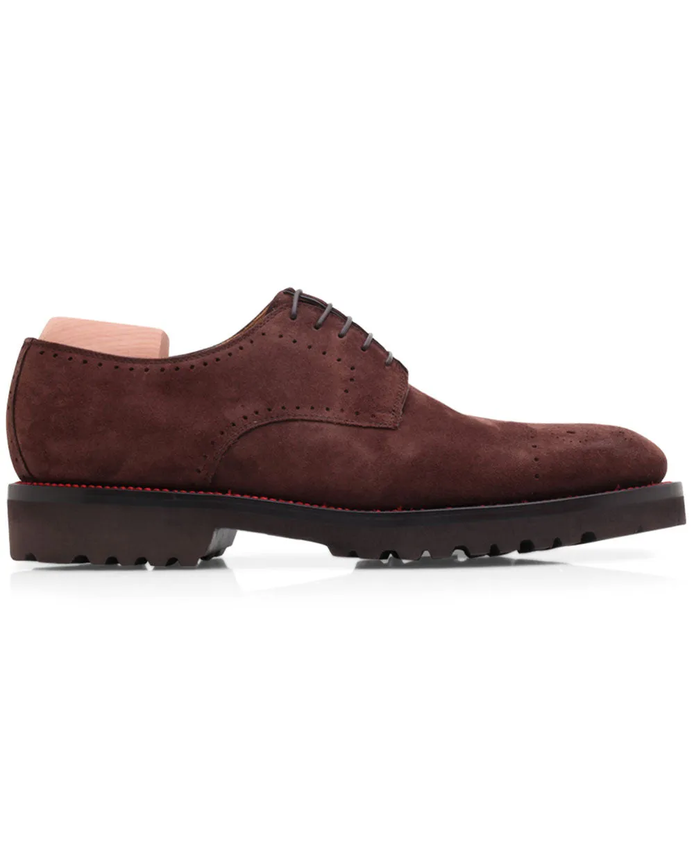 Suede Casual Laceup in Brown