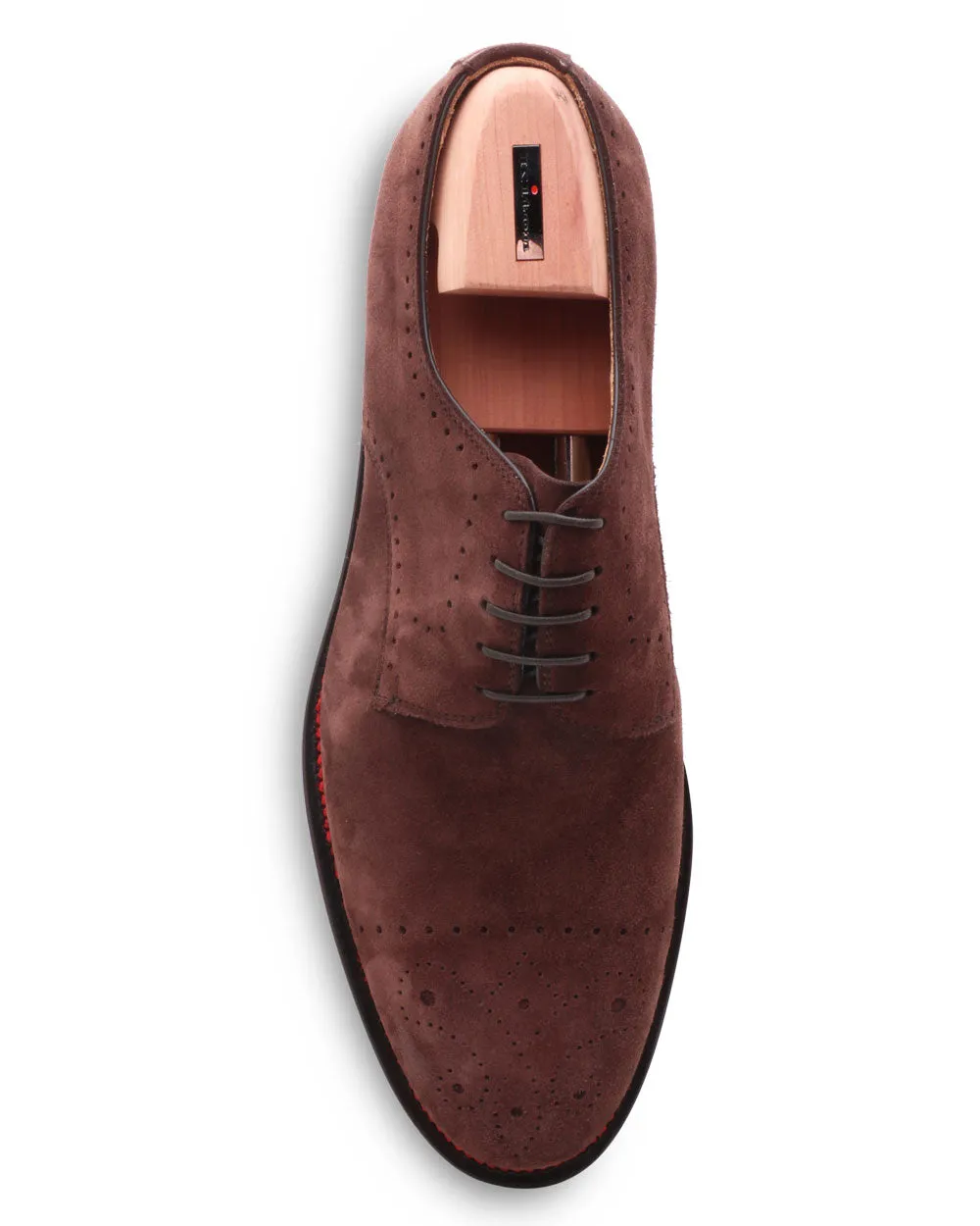 Suede Casual Laceup in Brown