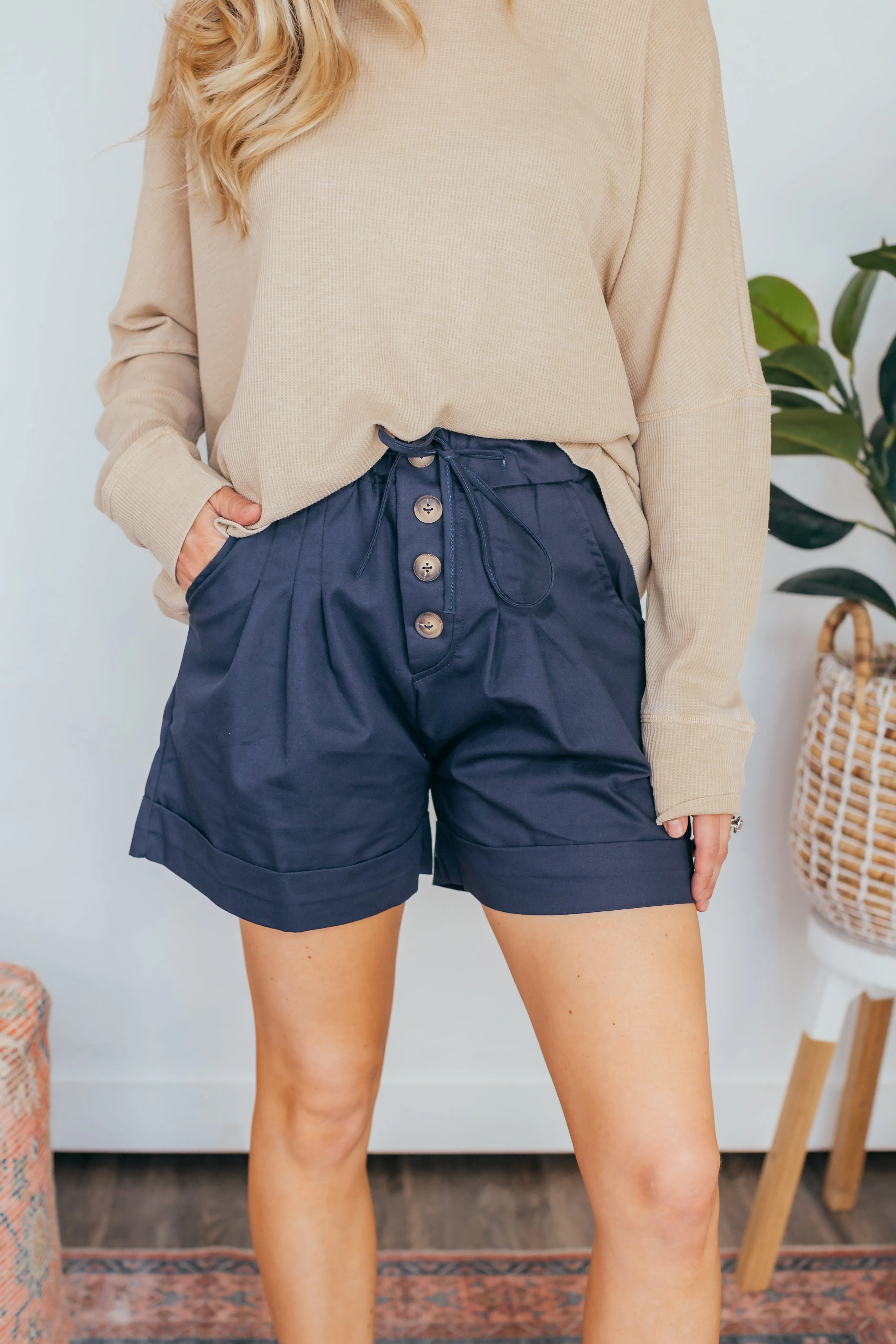 Summertime Button Down Shorts - 2 Colors