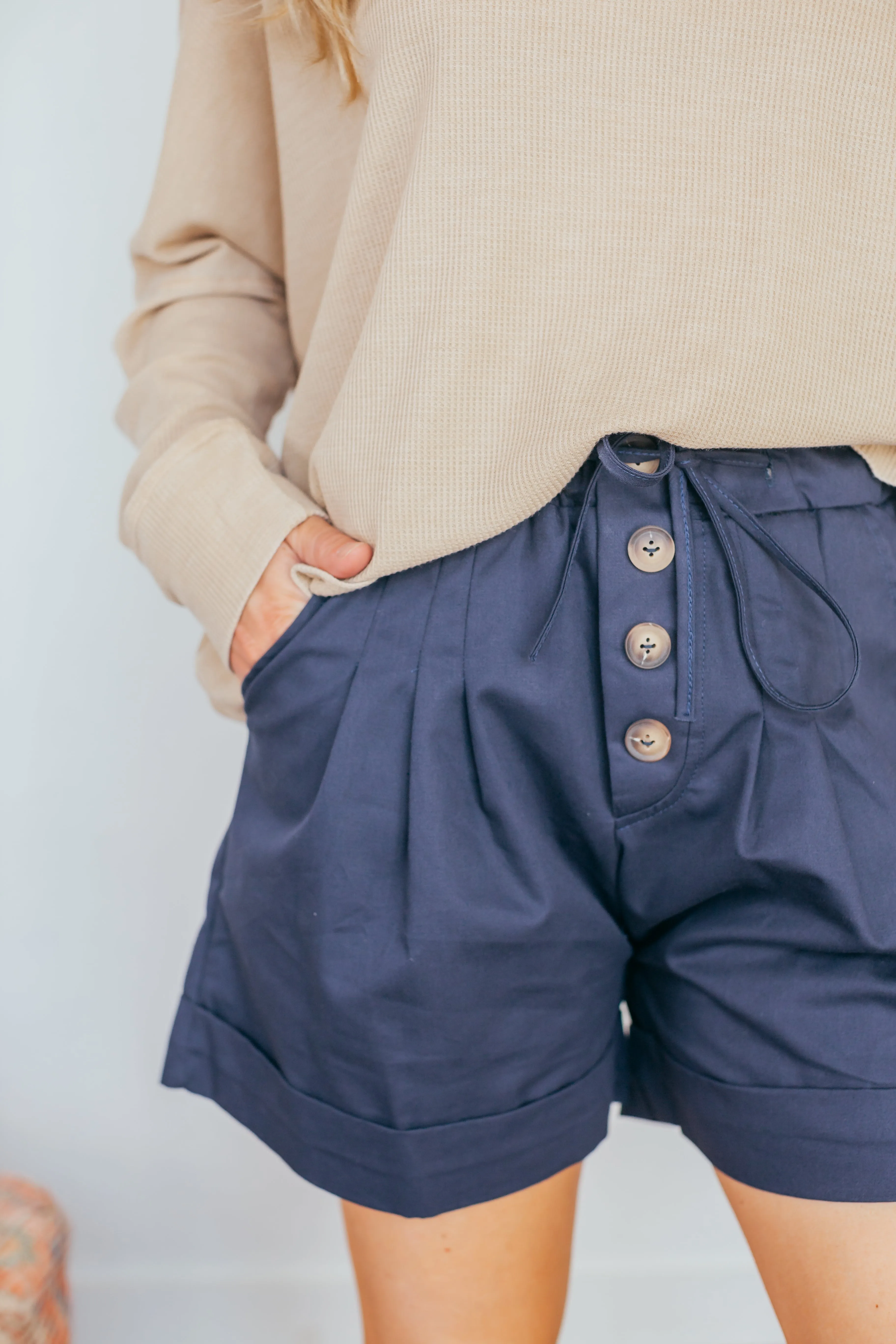 Summertime Button Down Shorts - 2 Colors