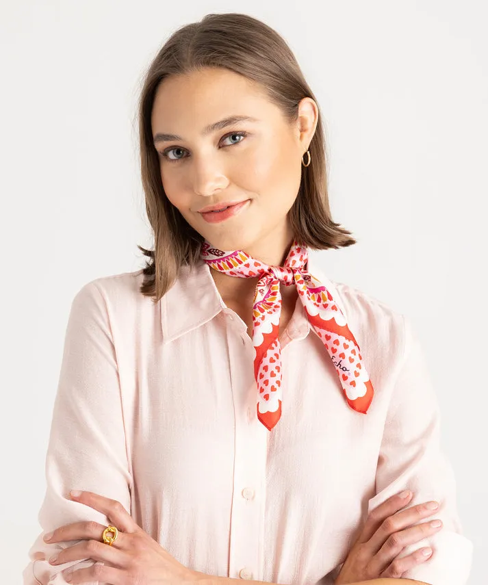 SWEETIE SILK BANDANA PINK