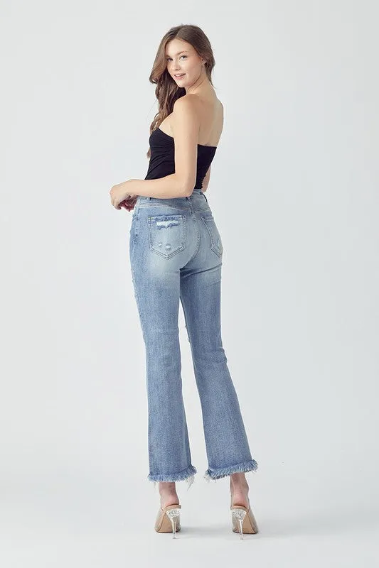 Take It All In Ankle Flare Jeans