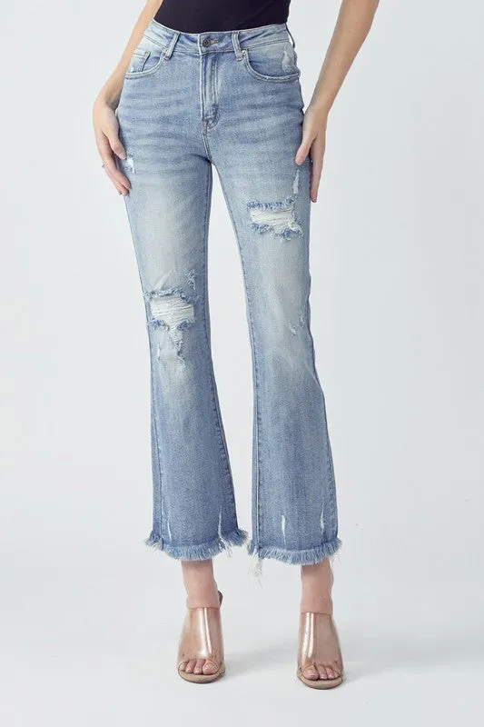 Take It All In Ankle Flare Jeans