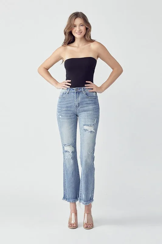 Take It All In Ankle Flare Jeans