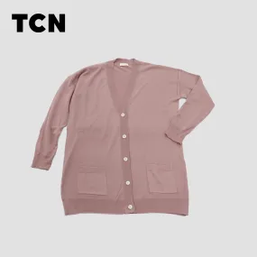 TCN  |Long Sleeves Plain Cotton Long Cardigans