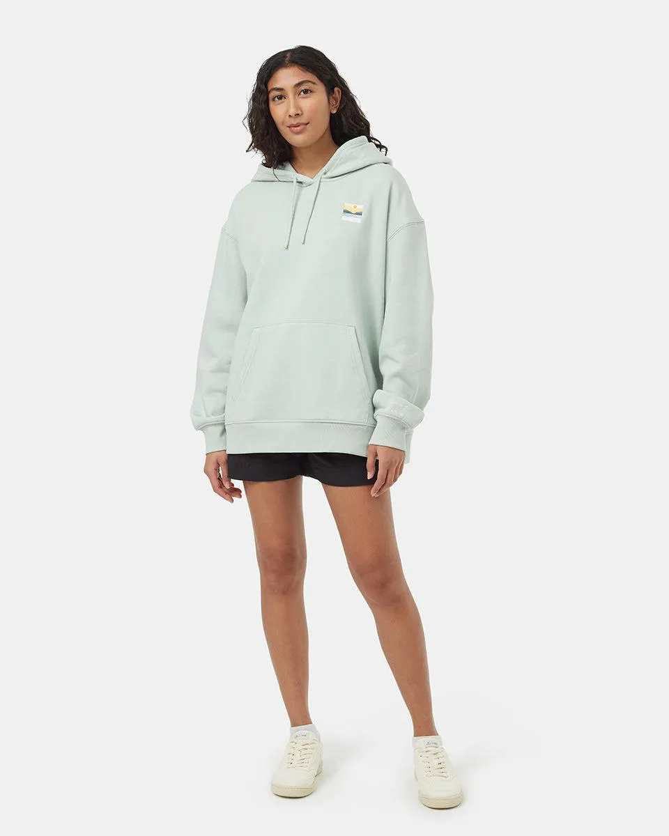 Tentree Artist Series Oasis Oversized Hoodie In Surf Spray/Vanilla Ice