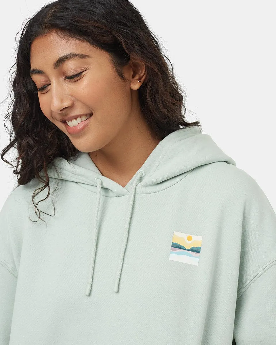 Tentree Artist Series Oasis Oversized Hoodie In Surf Spray/Vanilla Ice