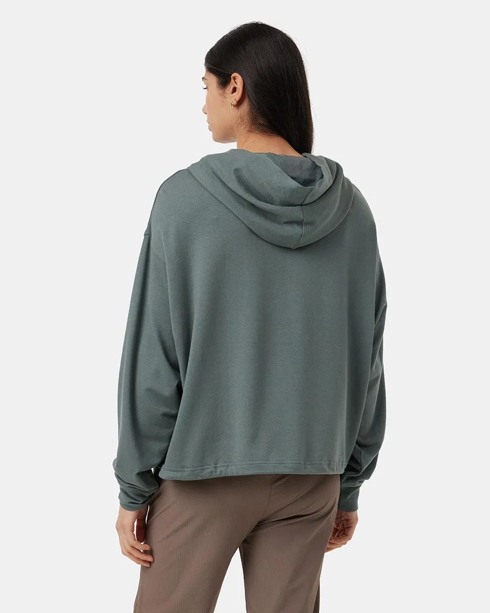 Tentree SoftTerry Light Bungie Cord Hoodie In Light Urban Green Eucalyptus