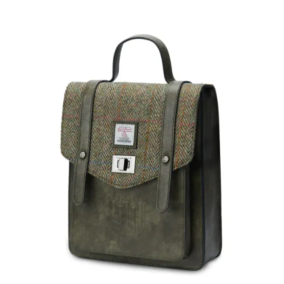 The Mini Carloway Backpack with Harris Tweed