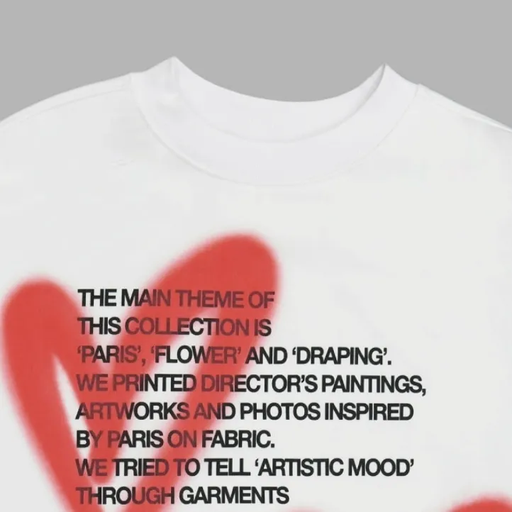 THE MUSEUM VISITOR  |Heart Unisex Street Style U-Neck Long Sleeves Plain