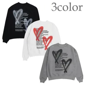 THE MUSEUM VISITOR  |Heart Unisex Street Style U-Neck Long Sleeves Plain