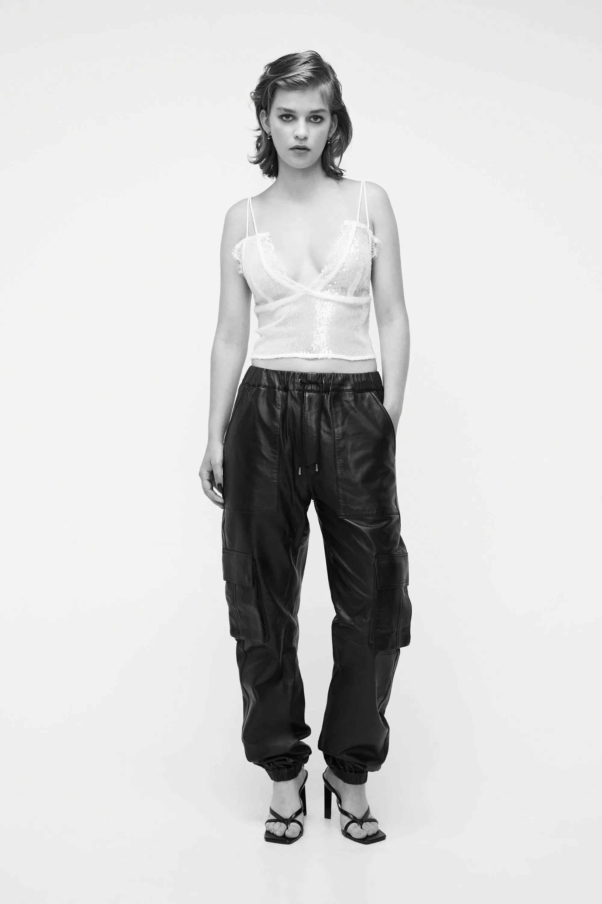 Trousers | Real Leather Pocket Detail Cargo Trousers | NastyGal