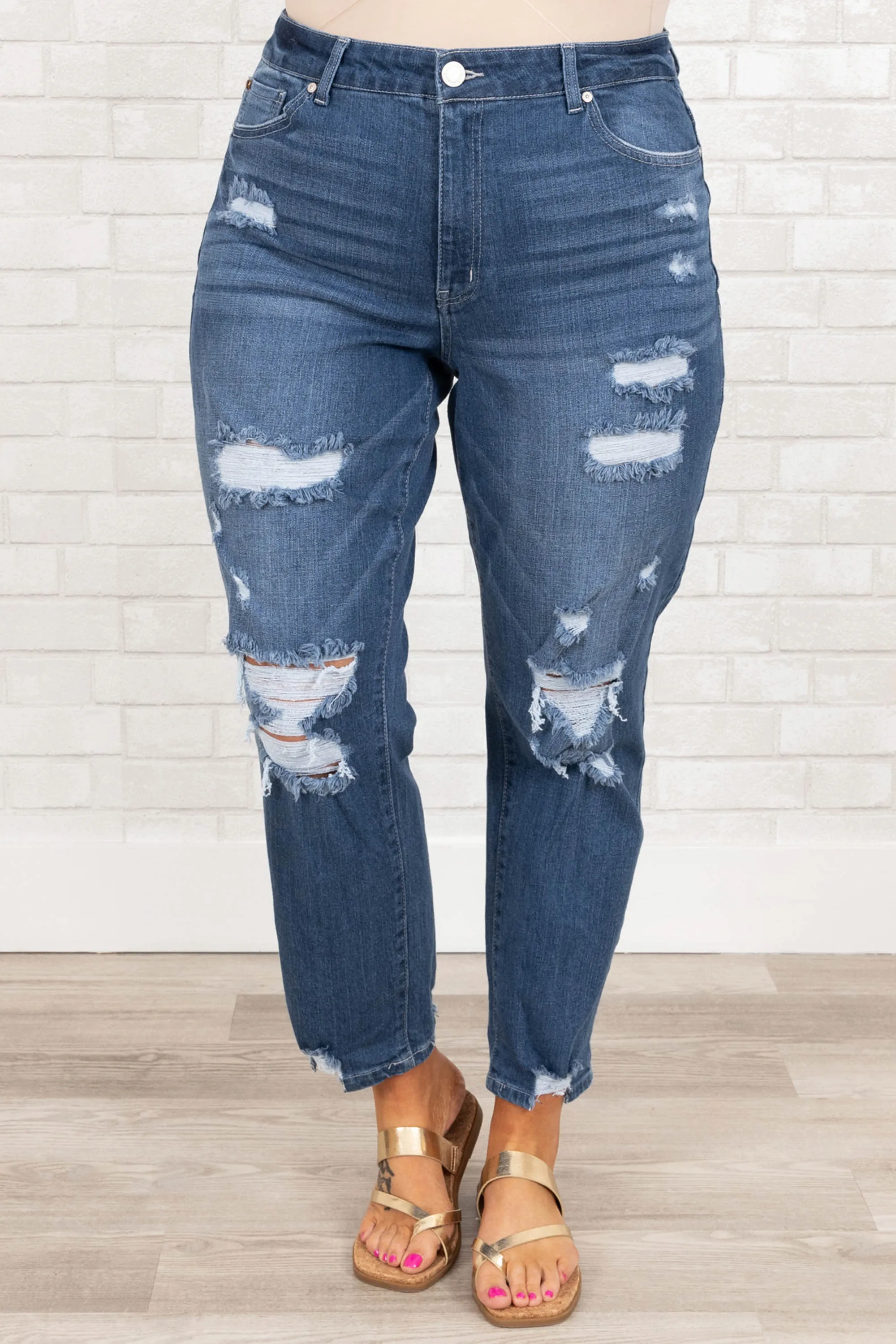 Trust In Our Love Jeans, Medium Wash