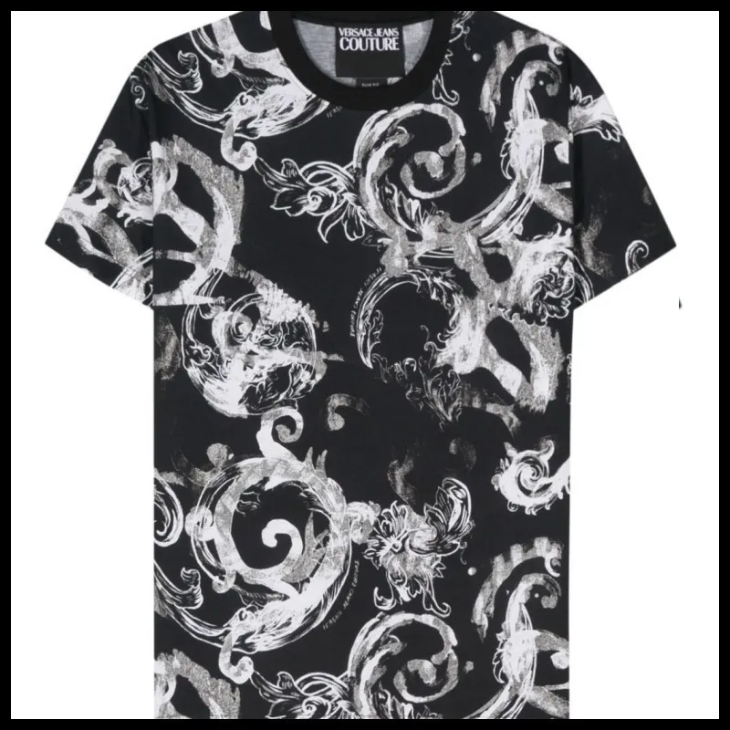 VERSACE JEANS  |Cotton Short Sleeves T-Shirts