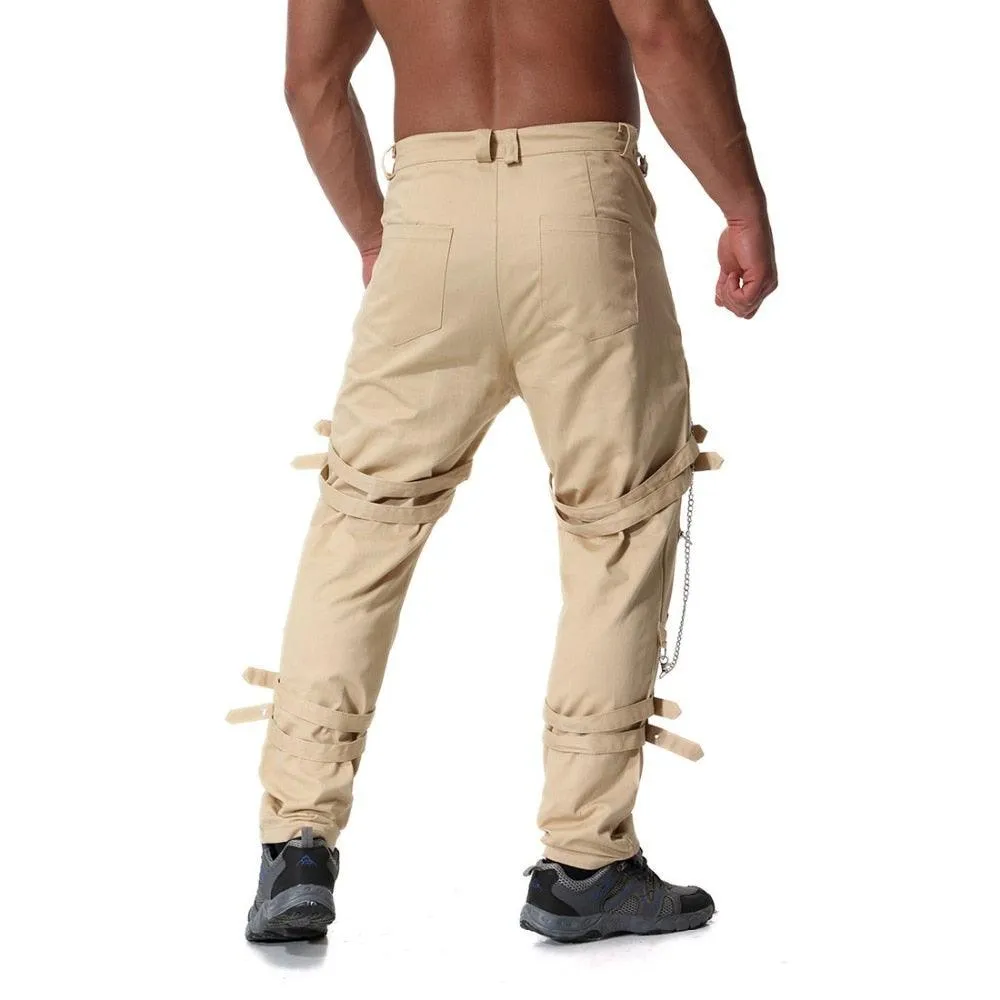 Vintage Men's Joggers Punk Rock Cargo Pants