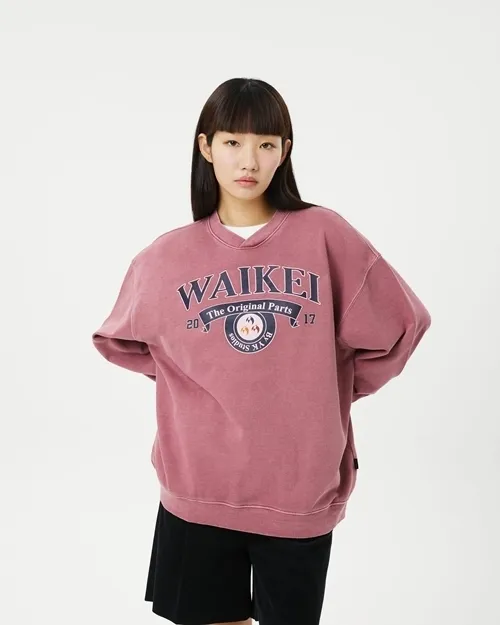 Wai Kei  |Unisex Street Style V-Neck Long Sleeves Plain Cotton Medium