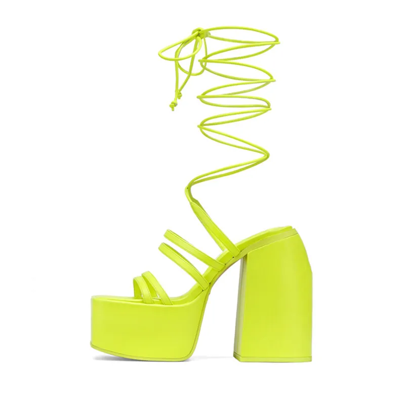 Women Lace-up High Heels 