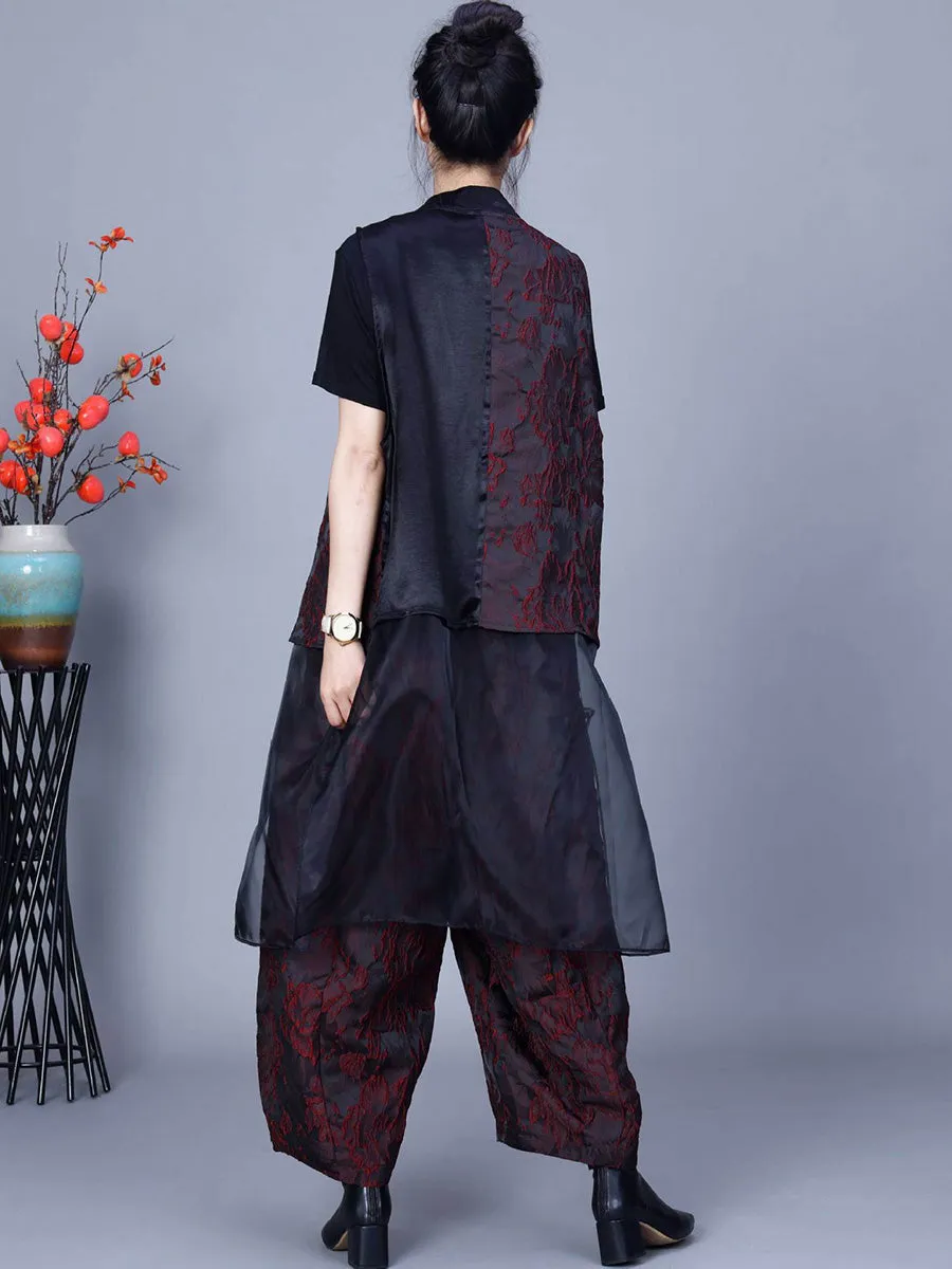 Women Vintage Flower Print Spring Loose Harem Pants PA1018