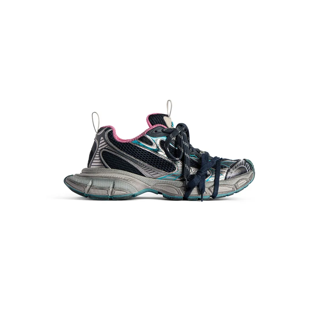      Women's 3xl Sneaker  in Grey/blue/pink 