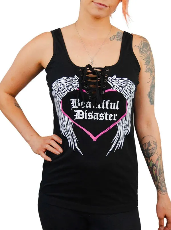 Women's Angel Lace Up Tank