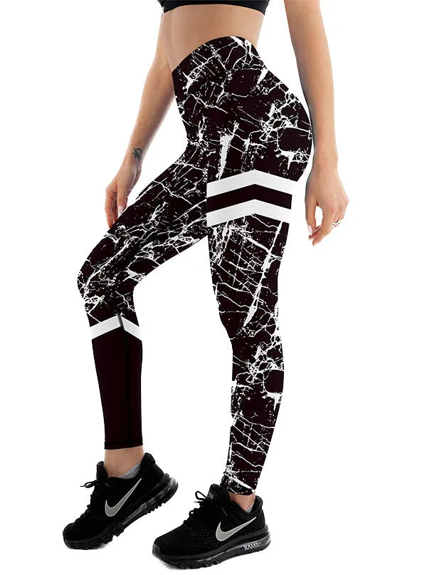 Women's Paint Splatter Stripe Leggings