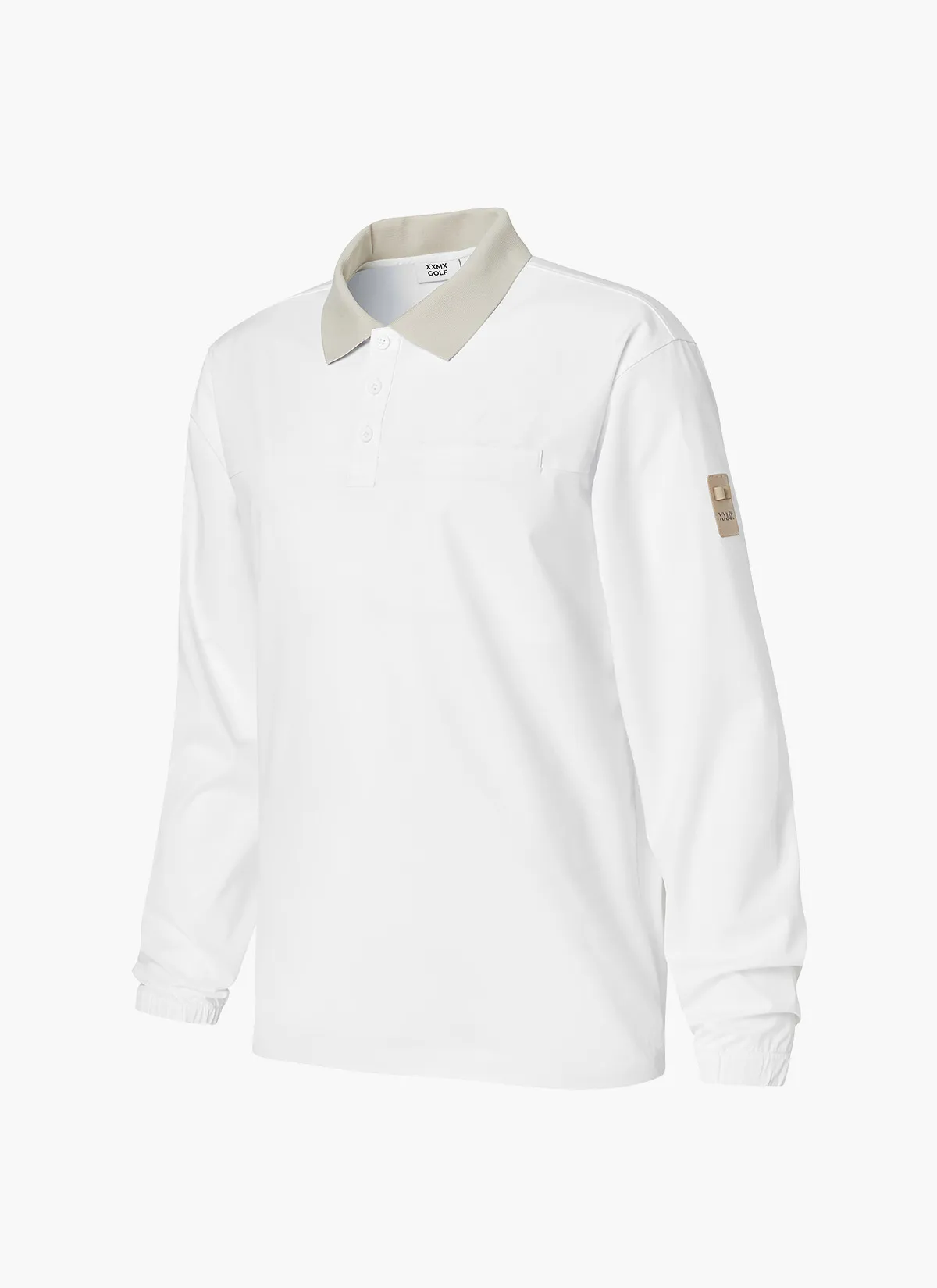 XEXYMIX  |Street Style Long Sleeves Plain Logo Polos