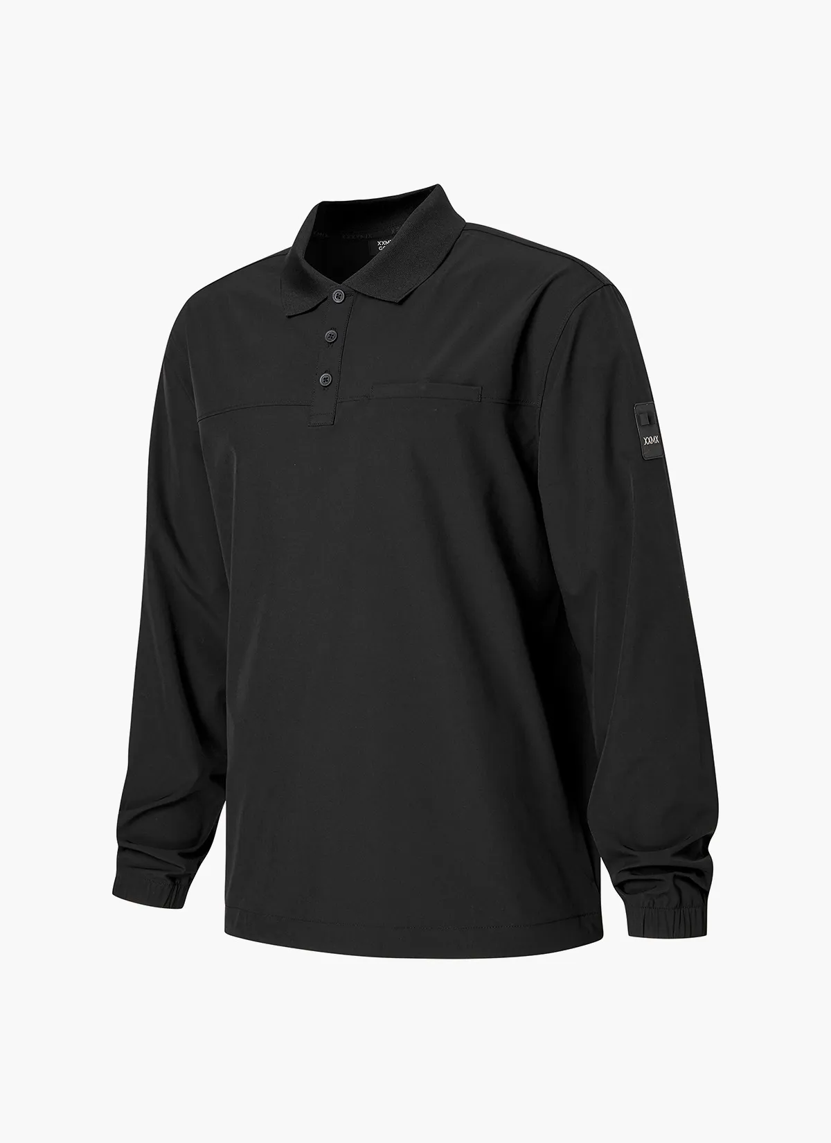 XEXYMIX  |Street Style Long Sleeves Plain Logo Polos