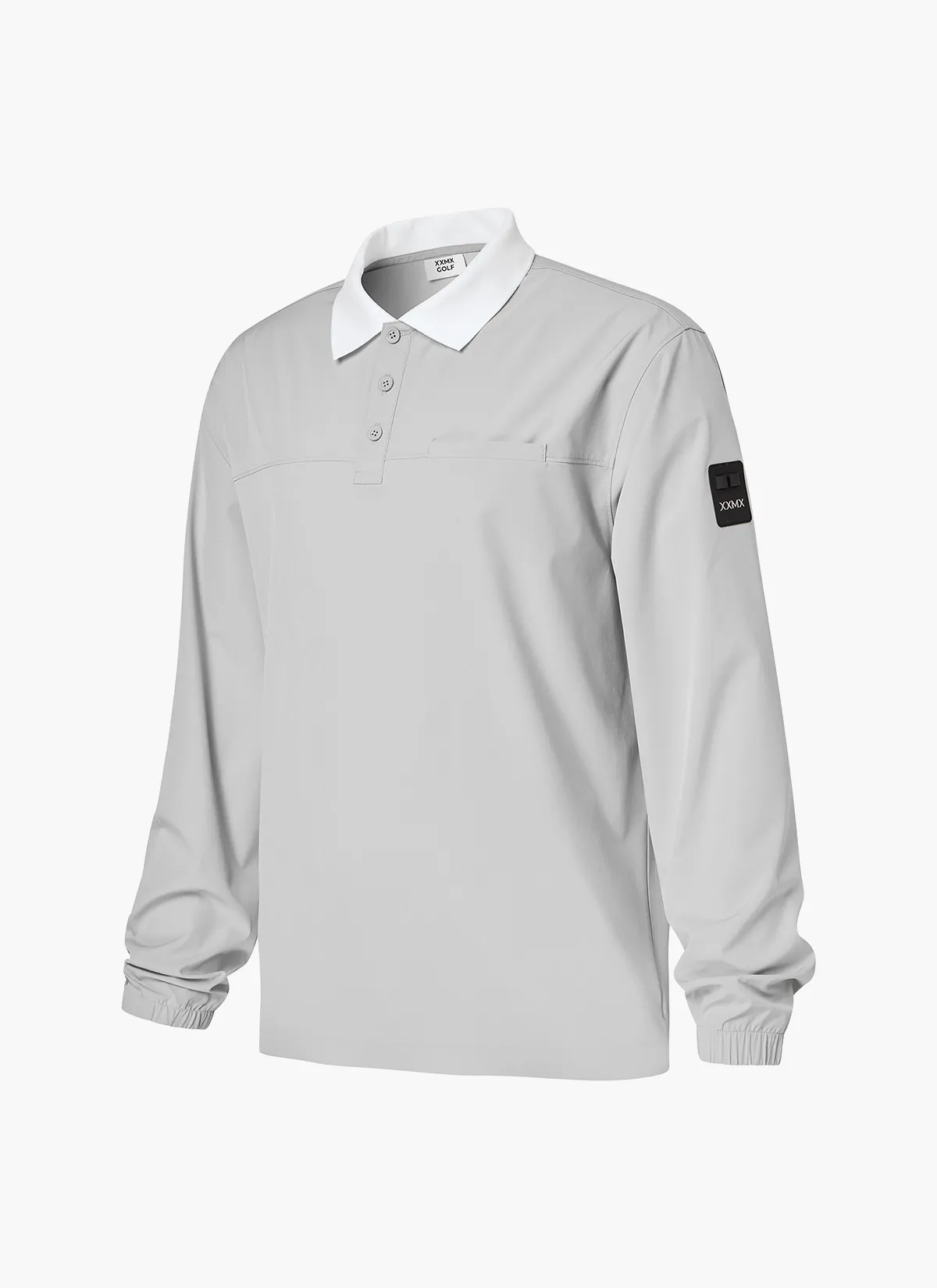 XEXYMIX  |Street Style Long Sleeves Plain Logo Polos