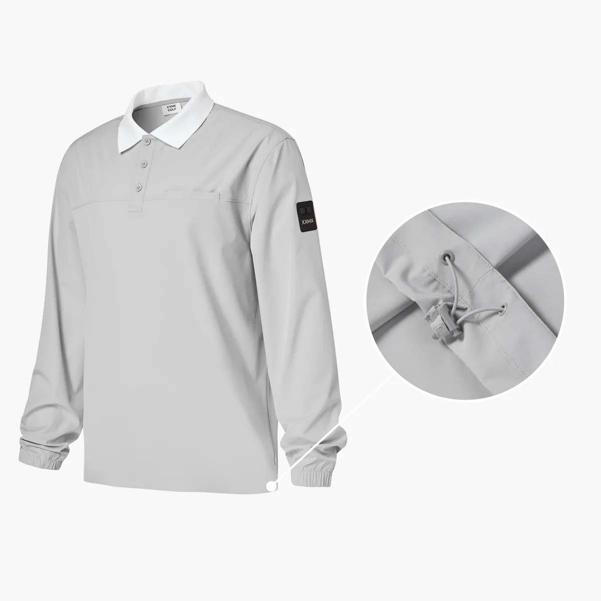 XEXYMIX  |Street Style Long Sleeves Plain Logo Polos