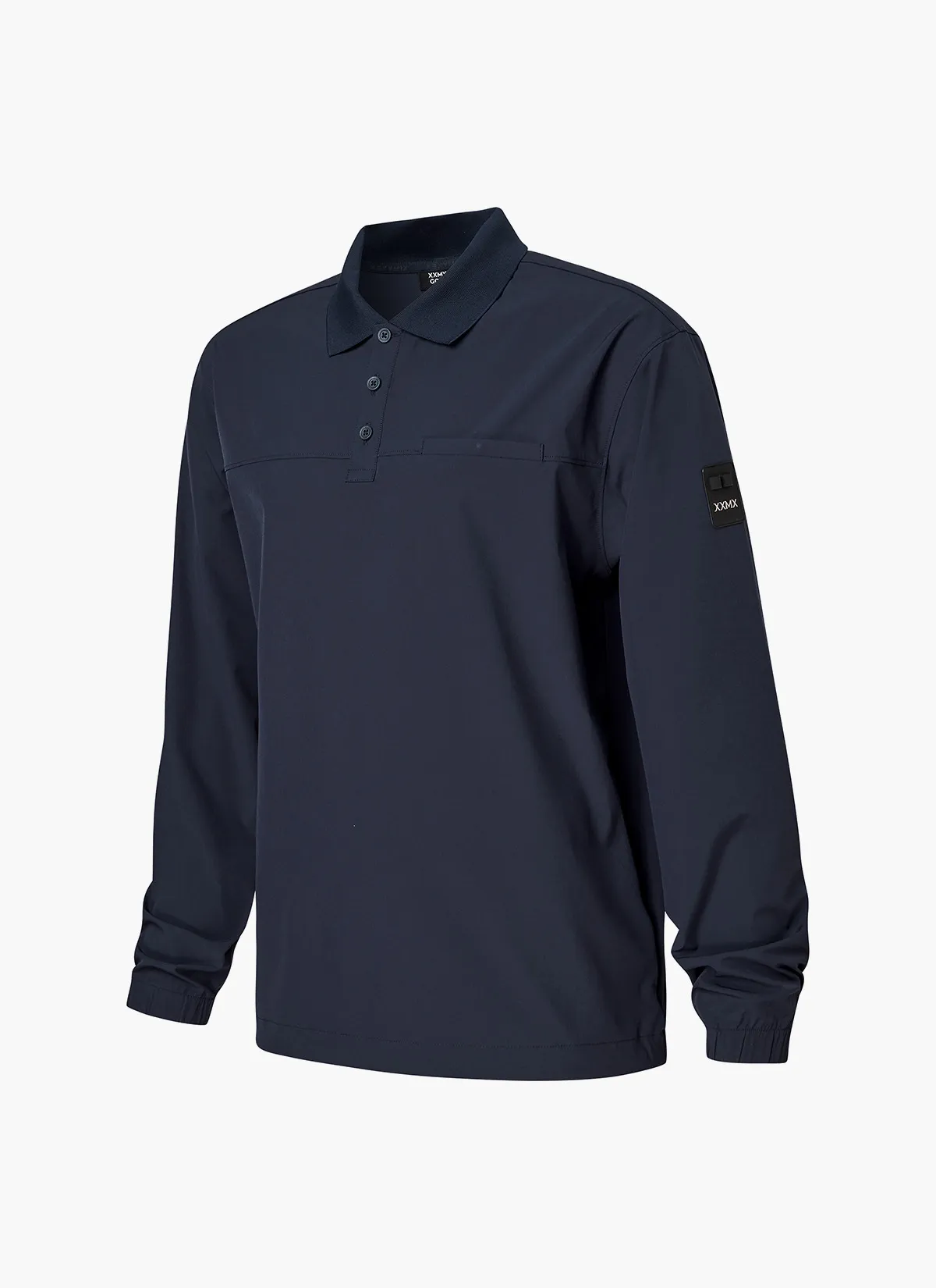 XEXYMIX  |Street Style Long Sleeves Plain Logo Polos