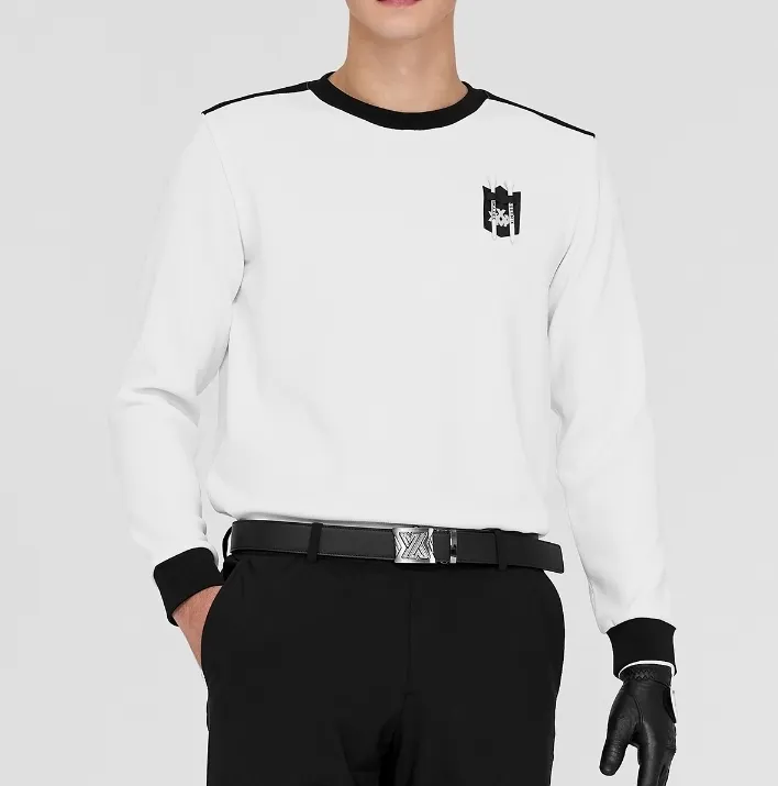 XEXYMIX  |Street Style Long Sleeves Plain Logo Sweatshirts