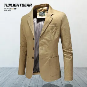 Xituodai New Men's Blazers Male Spring Autumn Pure Cotton Solid Casual Blazer Men Clothing Outerwear Suit Jacket Coat M-4XL BSZ3