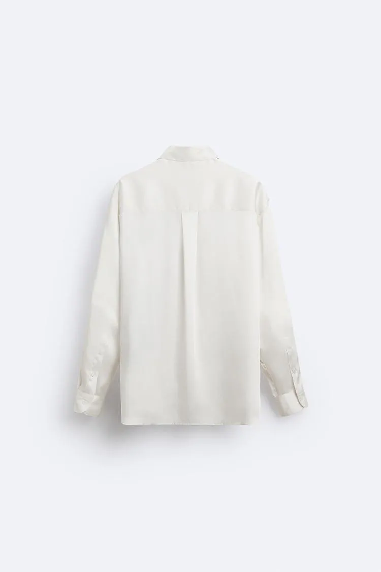 ZARA  |Long Sleeves Shirts