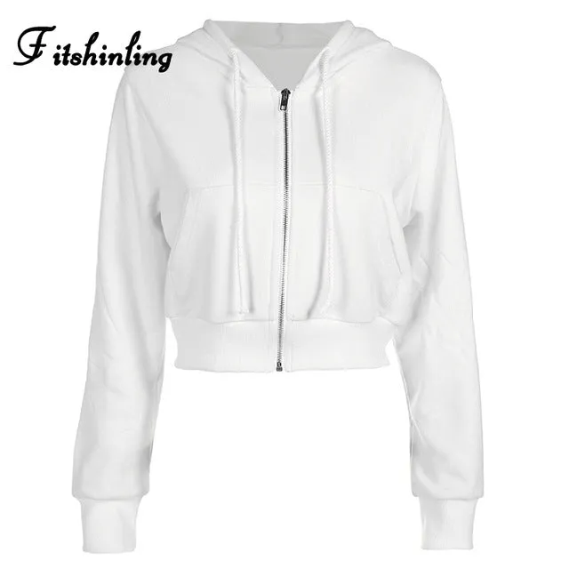 Zip-up autumn women's hoodies